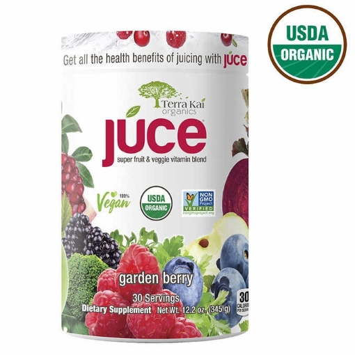 Picture of Bột trái cây, rau củ hữu cơ terra kai usda organic juce super fruit & veggie powder, garden berry