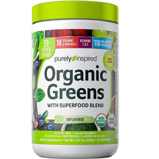 Picture of Bột rau xanh hữu cơ purely inspired organic greens powder with superfoods & vitamins, unflavored