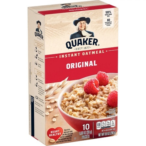 Picture of Bột yến mạch ăn liền quaker instant oatmeal - original, value pack, 10 gói