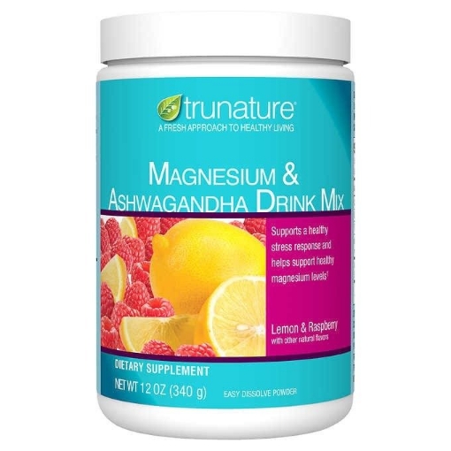 Picture of Bột uống magie & sâm ấn độ trunature magnesium and ashwagandha drink mix powder