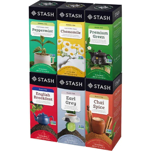 Picture of Trà gói thảo dược đa dạng mùi vị stash tea, variety pack, (180 gói )