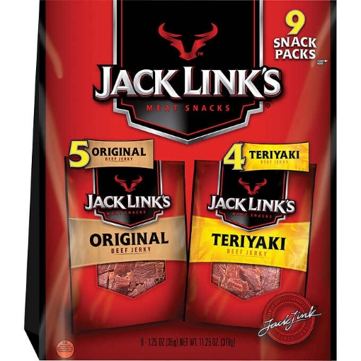 Picture of Thịt bò khô nguyên bản và vị sốt tương nhật bản jack link's beef jerky, variety pack