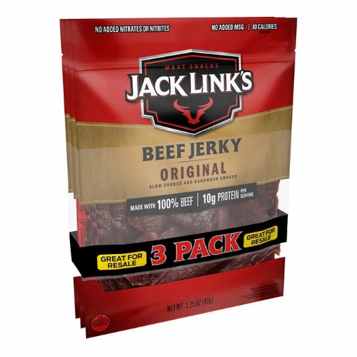 Picture of Thịt bò khô vị nguyên bản jack link's beef jerky original,3.25oz ~ 3 gói