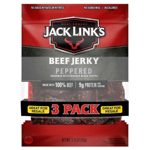 Picture of Thịt bò khô vị tiêu đen jack link's beef jerky peppered,3.25oz ~ 3 gói