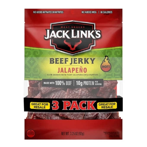 Picture of Thịt bò khô vị ớt cay jack link's beef jerky, jalapeno 3.25oz ~ 3 gói