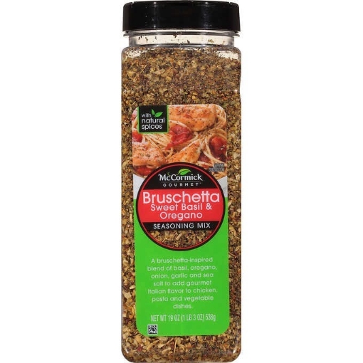 Picture of Hốn hợp gia vị húng quế ngọt và lá oregano mccormick gourmet bruschetta seasoning mix, sweet basil & oregano