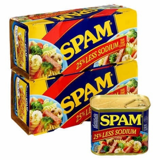 Picture of Thịt hộp ít hơn 25% natri hormel spam 25% less sodium,6lbs/8 hộp