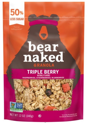 Picture of Ngũ cốc yến mạch trái cây bear naked fit granola cereal vegan - triple berry