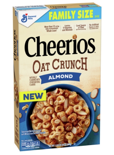 Picture of Ngũ cốc yến mạch nguyên hạt hạnh nhân general mills cheerios oat crunch almond breakfast cereal