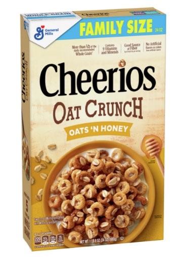 Picture of Ngũ cốc yến mạch nguyên hạt mật ong general mills cheerios oat crunch oats & honey breakfast cereal