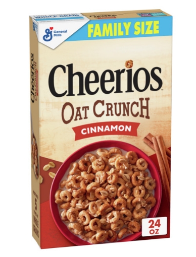 Picture of Ngũ cốc yến mạch nguyên hạt, quế general mills cheerios cinnamon oat crunch breakfast cereal