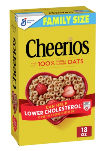 Picture of Ngũ cốc yến mạch nướng general mills cheerios, breakfast cereal with whole grain oats