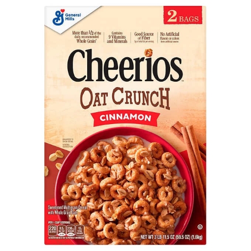 Picture of Ngũ cốc yến mạch nguyên hạt, quế general mills cheerios oat crunch, cinnamon