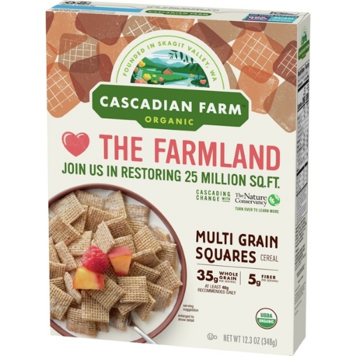 Picture of Ngũ cốc đa hạt hữu cơ cascadian farm organic multi grain squares cereal