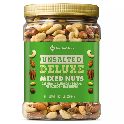 Picture of Hỗn hợp các loại member's mark unsalted deluxe mixed nuts