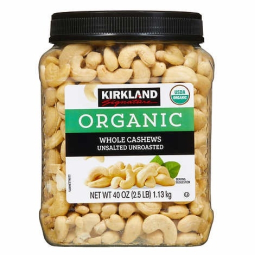 Picture of Hạt điều nguyên hạt hữu cơ không rang muối kirkland signature organic whole cashews unsalted unroasted