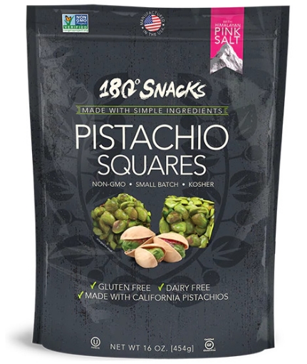 Picture of Snack hạt dẻ cười hữu cơ organic 180 snack pistachio squares with pink himalayan sea salt