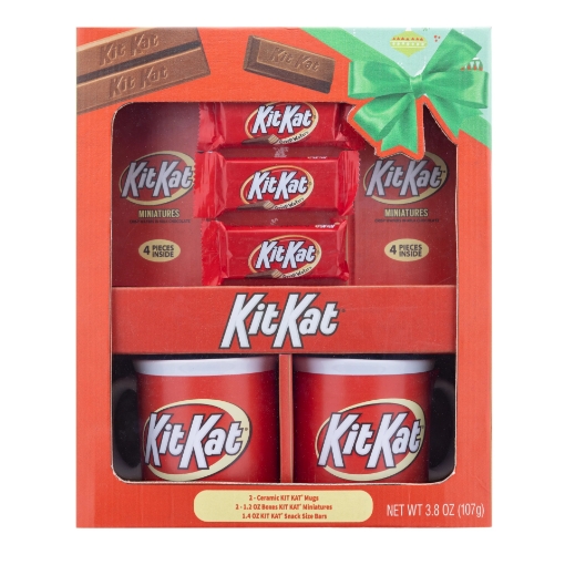 Picture of Hộp quà tặng bánh xốp và 2 chiếc tách kit kat 2 mug gift set in medium box, (1 pack)