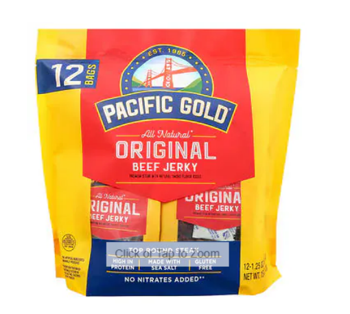 Picture of Khô bò pacific gold original - pacific gold original beef jerky, 1.25 oz, 12-count