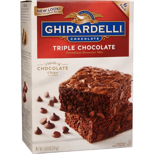 Picture of Bánh sô-cô-la hạnh nhân cao cấp ghirardelli triple chocolate premium brownie mix