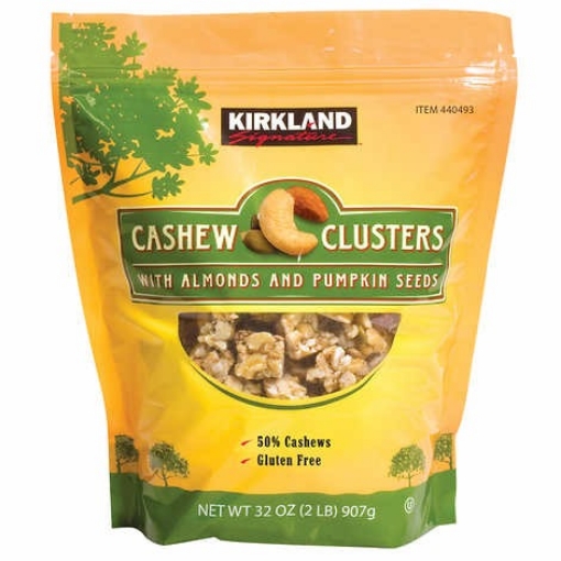 Picture of Bánh mix hạt điều, hạt bí, hạnh nhân kirkland signature cashew clusters,32oz(2lb) 907g