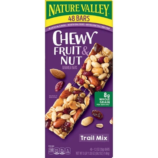 Picture of Bánh yến mạch mix trái cây & đậu phộng sấy khô nature valley fruit & nut chewy granola bar, trail mix