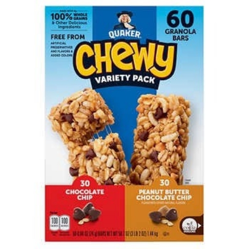 Picture of Bánh yến mạch bơ đậu phộng quaker chewy granola bars,3lb2oz~1.44kg