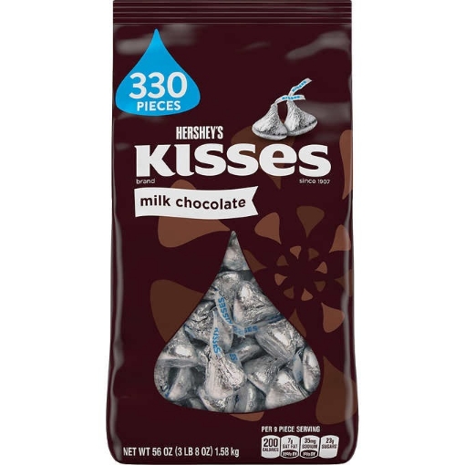 Picture of Kẹo sô cô la sữa hershey's kisses, milk chocolate,56oz-1.58kg