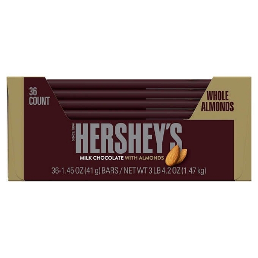 Picture of Thanh sô-cô-la sữa hạnh nhân hershey's milk chocolate with almonds