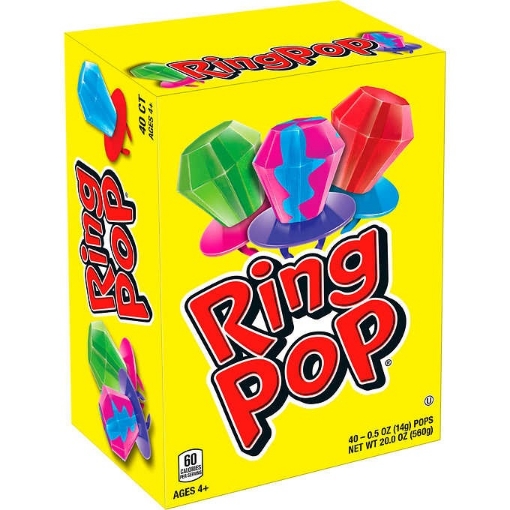 Picture of Kẹo mút hình chiếc nhẫn topps ring pops, variety