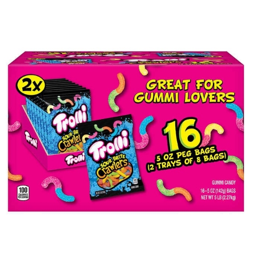 Picture of Kẹo dẻo hình con sâu sắc màu trolli sour brite crawlers candy