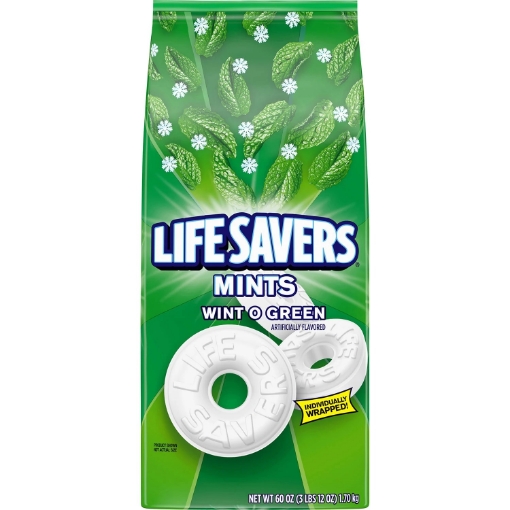 Picture of Kẹo bạc hà life savers mints, wint o green hard candy, 1.7 kg