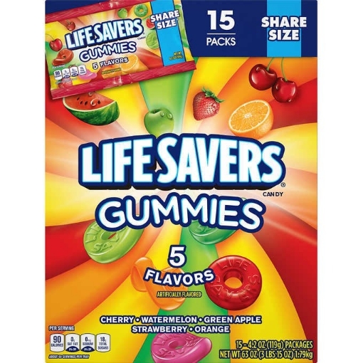 Picture of Kẹo trái cây 5 hương vị life savers share size gummies, 5 flavors
