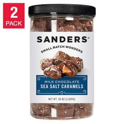 Picture of Kẹo sô cô la sữa nhân caramel muối biển sanders milk chocolate sea salt caramels, 2 pack