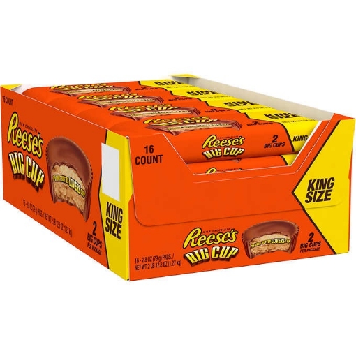 Picture of Kẹo sô-cô-la sữa nhân bơ đậu phộng cỡ lớn reese's peanut butter cups, big cups