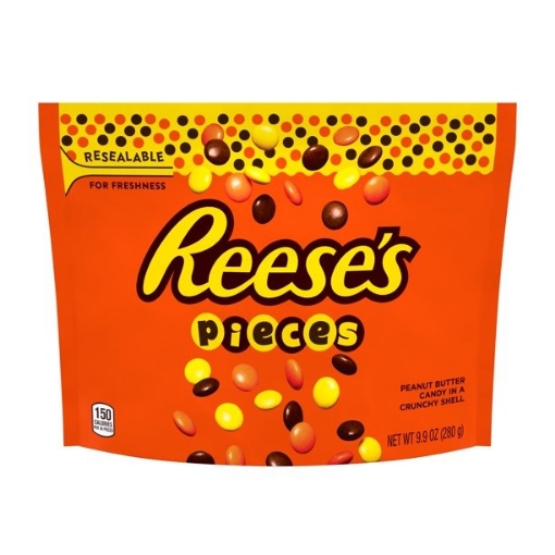 Picture of Kẹo bơ đậu phộng vỏ giòn reese's pieces peanut butter candy, resealable