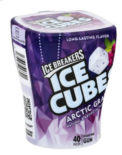 Picture of Kẹo singum vị nho tươi mát không đường ice breakers - ice cubes arctic grape sugar free chewing gum, 40 viên