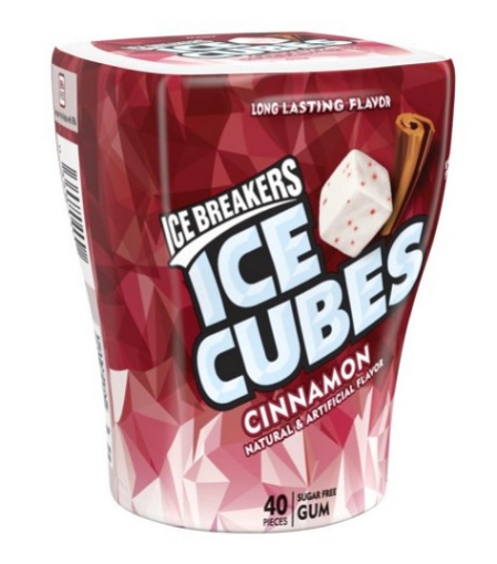 Picture of Kẹo singum hương quế không đường ice breakers - ice cubes cinnamon flavored sugar free chewing gum, 40 viên