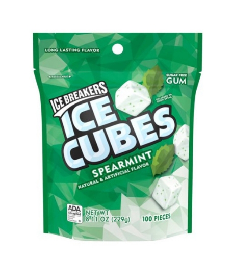 Picture of Kẹo singum bạc hà cay không đường ice breakers - ice cubes spearmint sugar free chewing gum