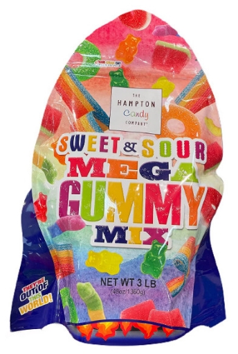 Picture of Kẹo dẻo chua ngọt thc the hampton candy company - sweet & sour mega gummy mix