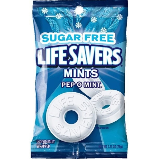 Picture of Kẹo bạc hà không đường life savers mints, pep o mint sugar free hard candy