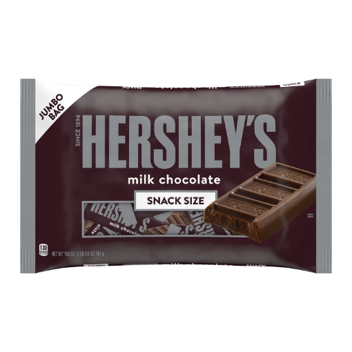 Picture of Túi thanh kẹo sô-cô la sữa hershey's milk chocolate snack size candy bars