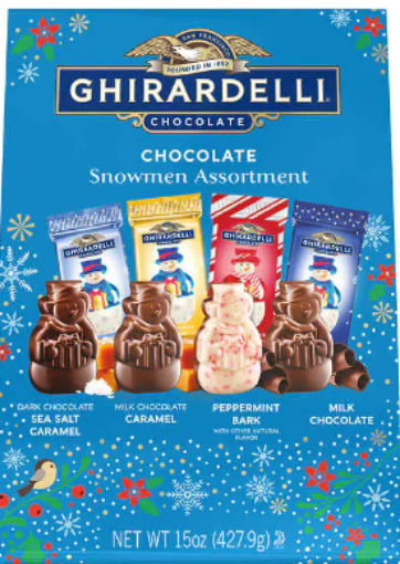 Picture of Socola người tuyết ghirardelli - ghirardelli holiday chocolate snowmen assortment - 15oz