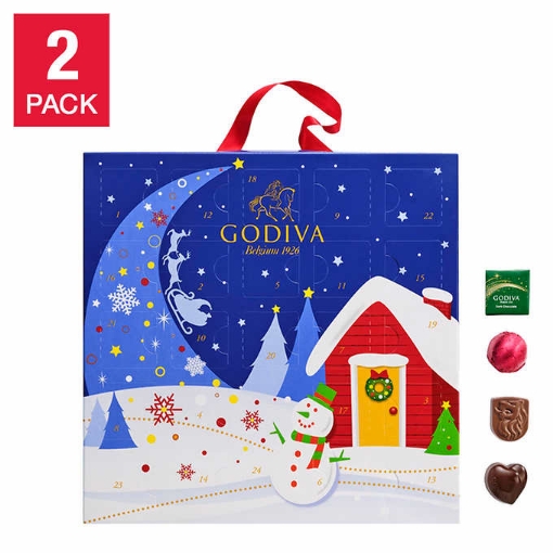 Picture of Sô cô la giáng sinh godiva holiday premium chocolate advent calendar, (2-pack)