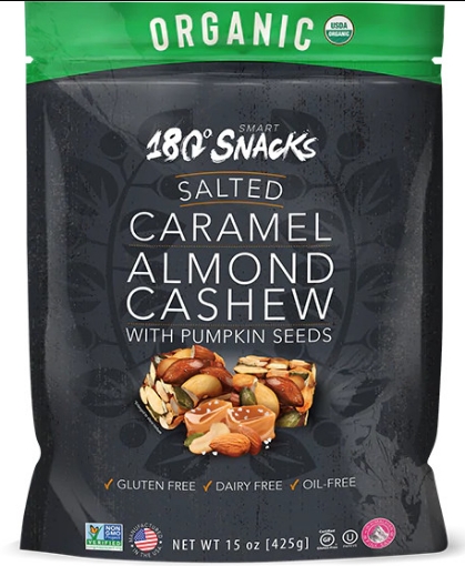 Picture of Snack hạt hỗn hợp hữu cơ organic 180 snack salted caramel almond cashew