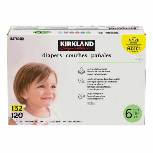 Picture of Tã dán em bé từ 16 kg trở lên kirkland signature diapers sizes 6 ( 35+ ib/ 16+ kg )