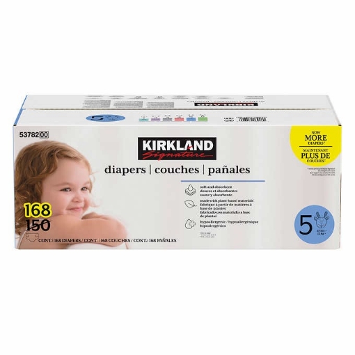 Picture of Tã dán em bé từ 12 kg trở lên kirkland signature diapers sizes 5 ( 27+ ib/ 12+ kg )