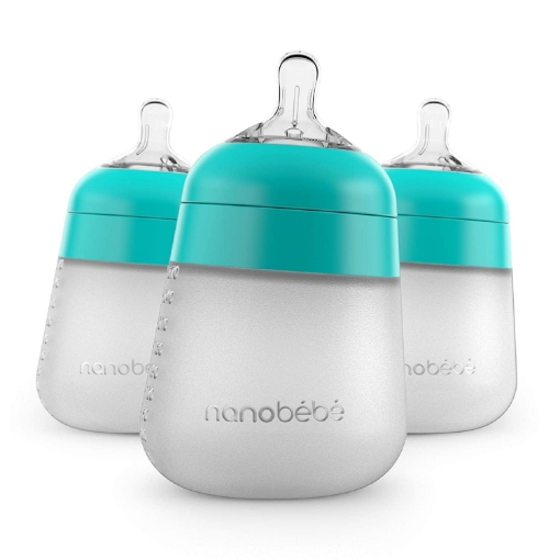 Picture of Bình sữa nanobébé flexy silicone baby bottle, teal