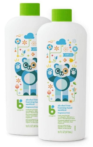 Picture of Nước rửa tay khô tạo bọt không mùi Đồ dùng cho Bé babyganics foaming pump hand sanitizer - unscented 473 ml