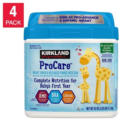 Picture of Sữa bột dành cho trẻ sơ sinh kirkland signature procare non-gmo infant formula,sét 4 hộp